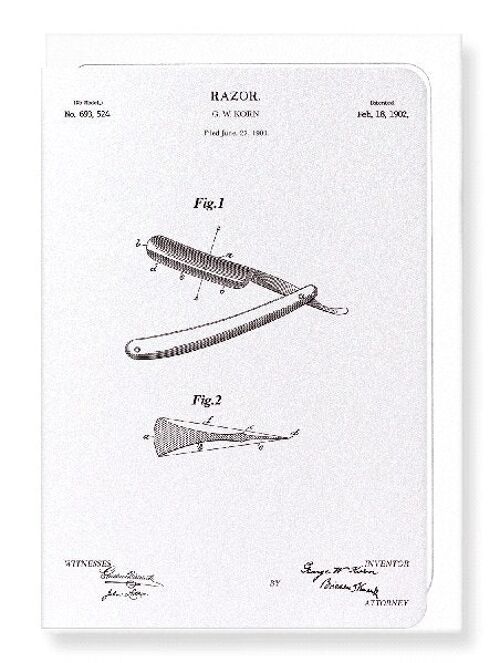 PATENT OF RAZOR 1902  Greeting Card