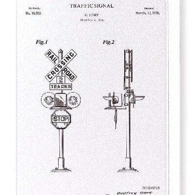 PATENT OF TRAFFIC SIGNAL 1936  Greeting Card
