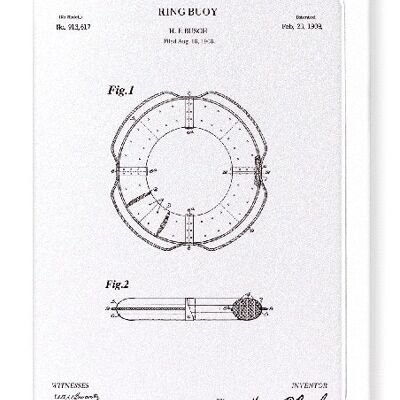 PATENT OF RING BUOY 1909  Greeting Card