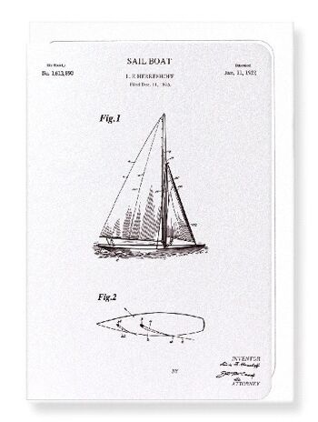 BREVET DE BATEAU À VOILE 1927 Carte de vœux 1