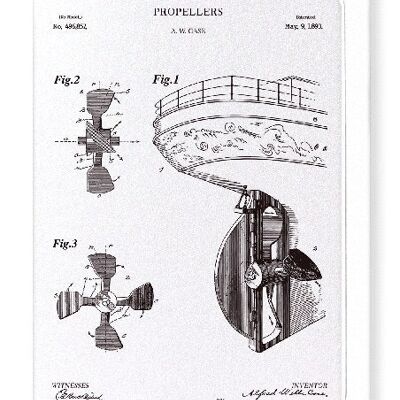 PATENT OF PROPELLERS 1893  Greeting Card