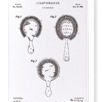 PATENT OF JULEP STRAINER 1889  Greeting Card