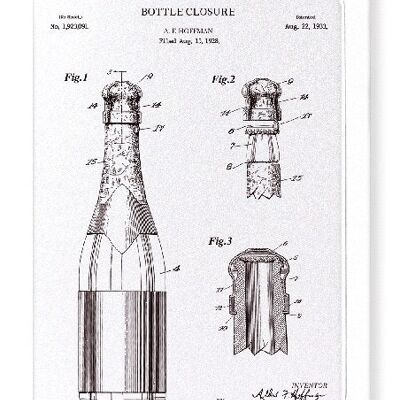 PATENT OF BOTTLE CLOSURE 1933  Greeting Card