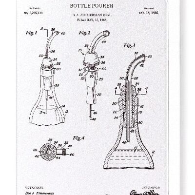 PATENT OF BOTTLE POURER 1966  Greeting Card