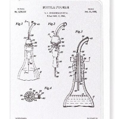 PATENT OF BOTTLE POURER 1966  Greeting Card