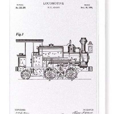 PATENT OF LOCOMOTIVE 1886  Greeting Card