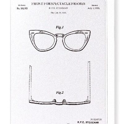 PATENT DER BRILLENRAHMEN 1953 Grußkarte