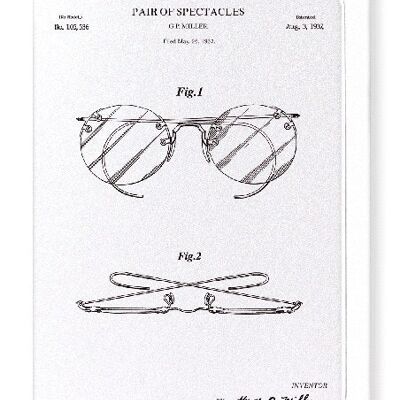 PATENT OF EYEGLASSES 1908  Greeting Card