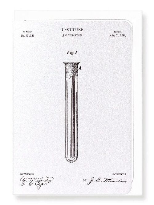 PATENT OF TEST TUBE 1890  Greeting Card