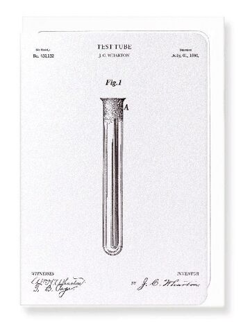 BREVET DE TUBE À ESSAI 1890 Carte de vœux 1