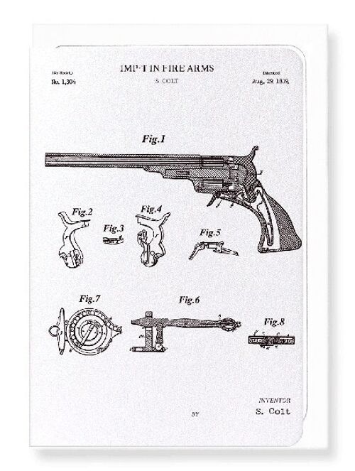 PATENT OF IMP-T IN FIRE ARMS 1839  Greeting Card