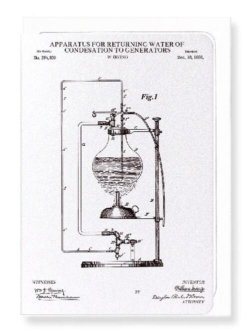 PATENT OF APPARATUS FOR RETURNING WATER OF CONDENSATION TO GENERATORS 1888  8xCards