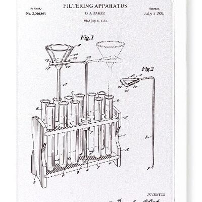 PATENTE DE APARATO DE FILTRACIÓN 1936 Tarjetas de felicitación