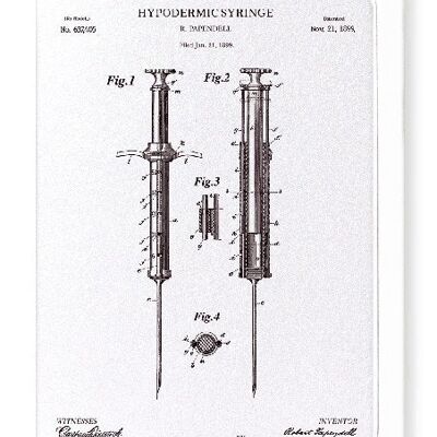 PATENT DER HYPODERMISCHEN SPRITZE 1899 Grußkarte