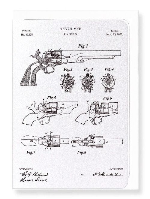 PATENT OF REVOLVER 1868  Greeting Card