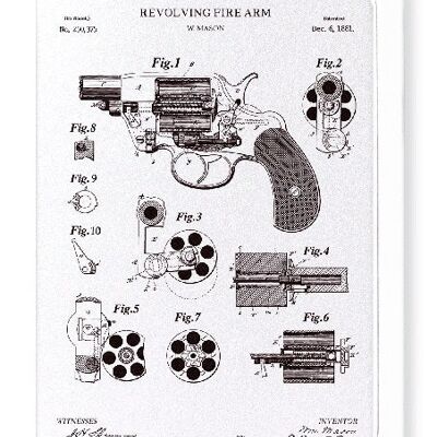 PATENT OF REVOLVING FIRE-ARMS 1881  Greeting Card