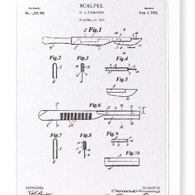 PATENT OF SCALPEL 1916  Greeting Card