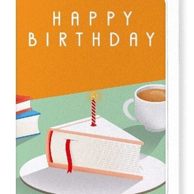 REBANADA DE LIBRO DE CUMPLEAÑOS Tarjetas de felicitación