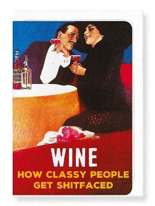 CLASSY WINE Greeting Card