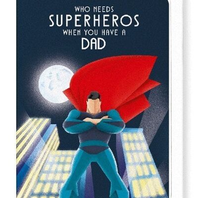DAD SUPERHERO Greeting Card