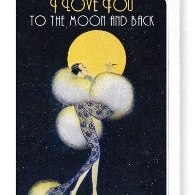 MOON AND BACK Greeting Card