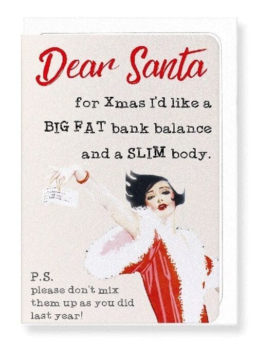 FAT BANK BALANCE PLEASE Greeting Card