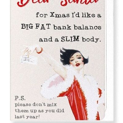 FAT BANK BALANCE PLEASE Greeting Card