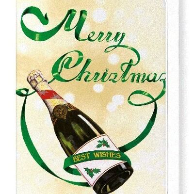 CHAMPAGNE CHRISTMAS BOTTLE Greeting Card