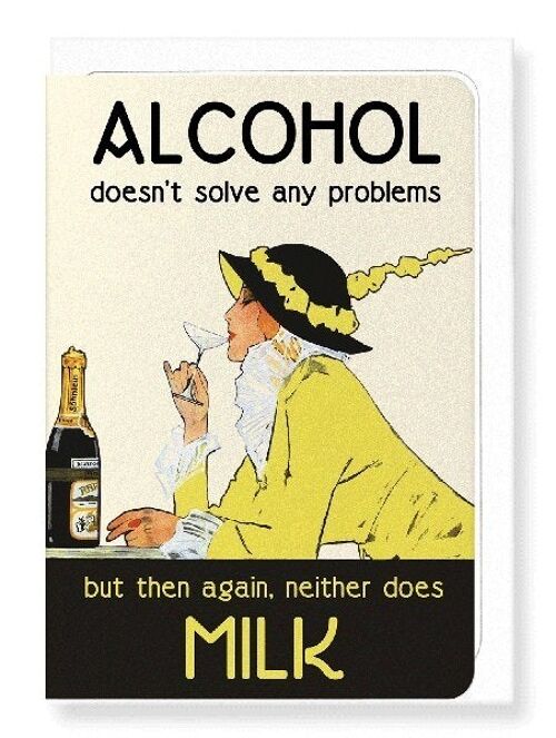 ALCOHOL AND PROBLEM SOLVING Greeting Card