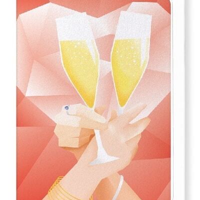 TOAST OF MRS AND MRS Greeting Card