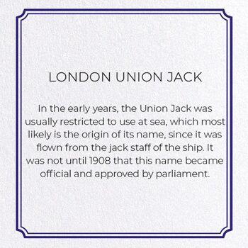 LONDRES UNION JACK Carte de vœux 2