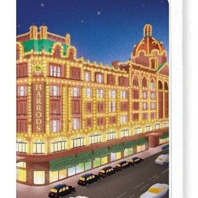 HARRODS AT NIGHT Greeting Card