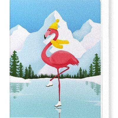 WINTER-Flamingo-Grußkarte