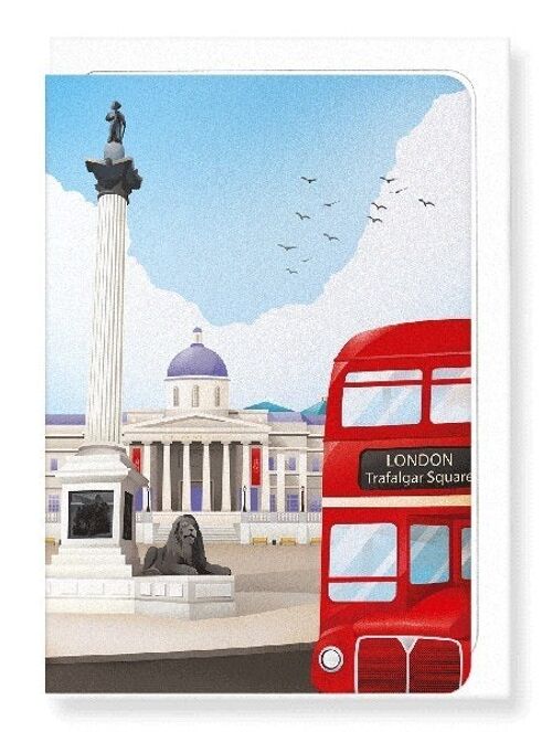 NATIONAL GALLERY AND BUS Greeting Card