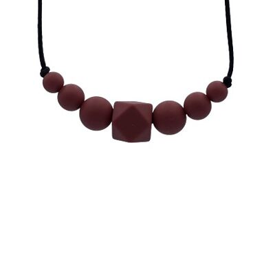 Breastfeeding Sensory Necklace - Mini Poosh terracotta