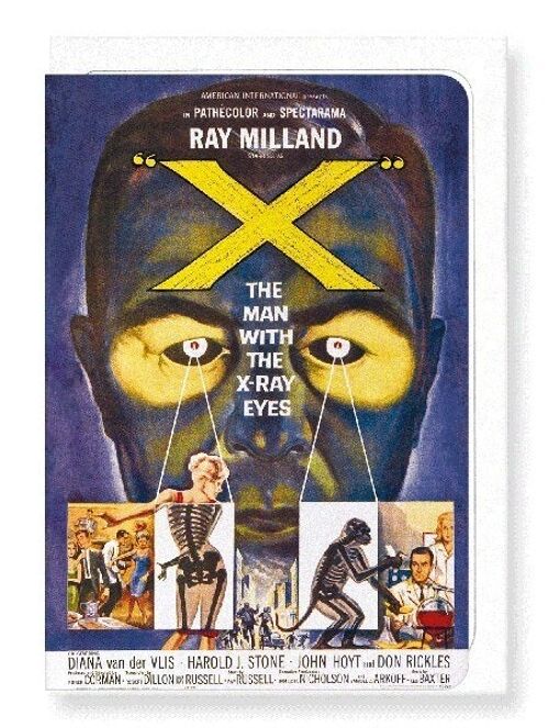 X THE MAN WITH THE X-RAY EYES 1963  Greeting Card