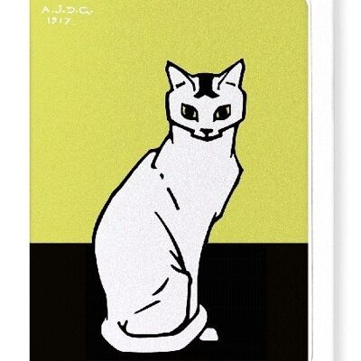 SITTING CAT 1917  Greeting Card