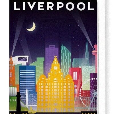 LIVERPOOL NIGHT DECO Greeting Card