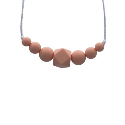 Breastfeeding Sensory Necklace - Mini Poosh peach