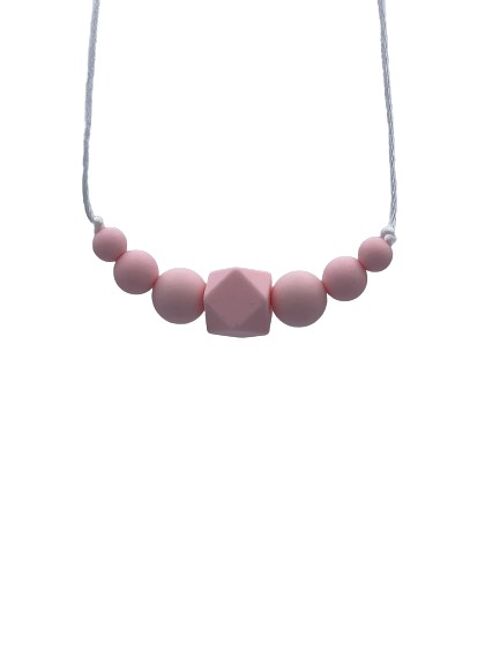 Collier Sensoriel Allaitement - Mini Poosh rose