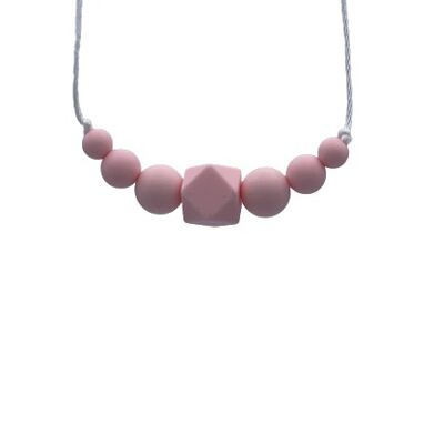 Sensorische Halskette zum Stillen – Mini Poosh rosa