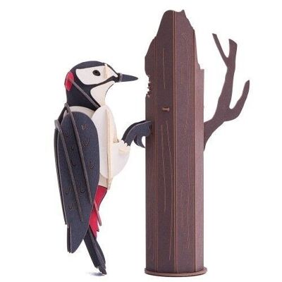 Paper model Spotted Woodpecker
