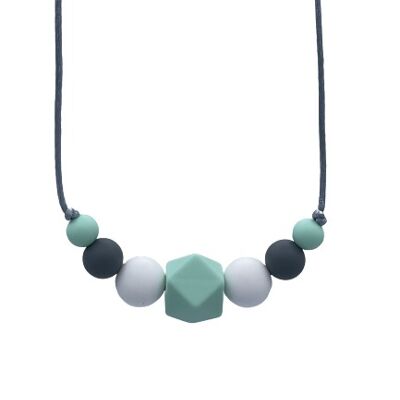 Breastfeeding Sensory Necklace - Mini Poosh trio mint