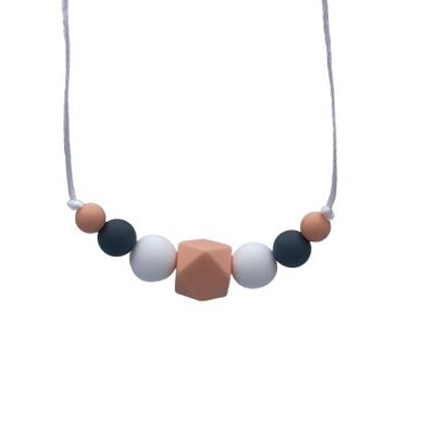 Sensorische Halskette zum Stillen – Mini Poosh Trio Peach
