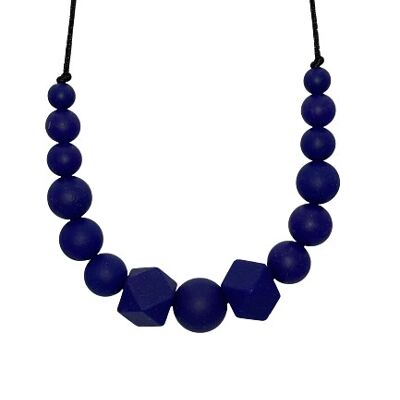 Breastfeeding sensory necklace - Poosh'original sapphire blue