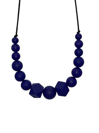 Collier sensoriel allaitement - Poosh'original bleu saphir