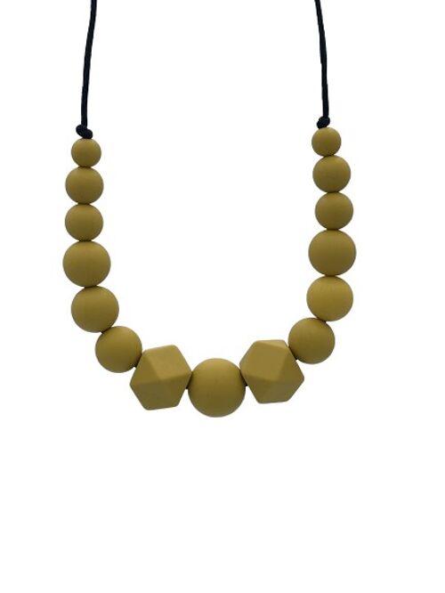 Collier Sensoriel Allaitement - Poosh'Original moutarde