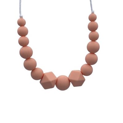 Sensorische Halskette zum Stillen – Poosh'Original pfirsich