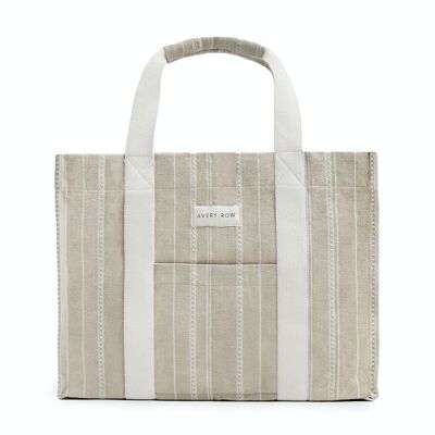 Woven Stripe Bag - Natural