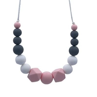 Breastfeeding Sensory Necklace - Poosh'original pink trio